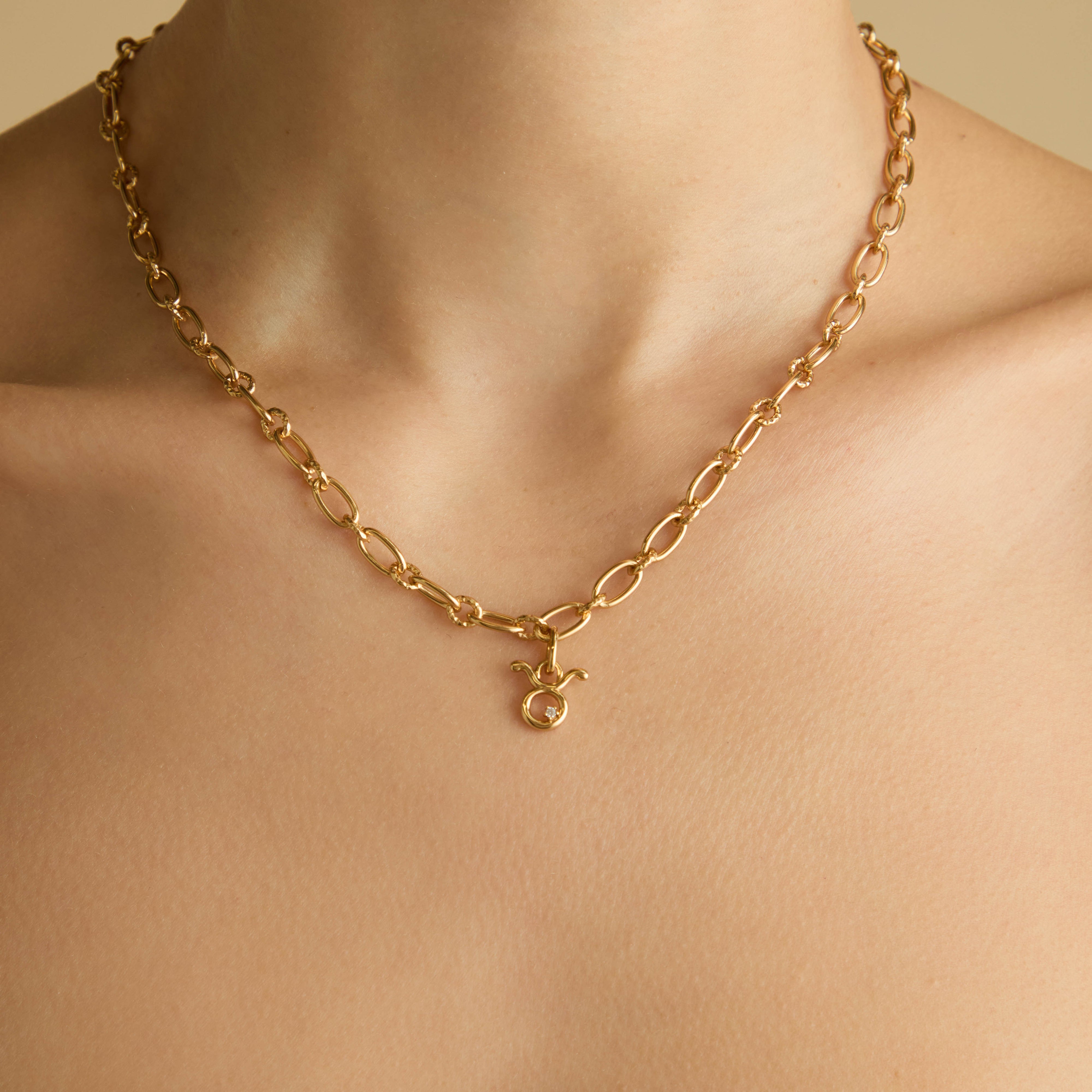 Taurus Zodiac Clip Charm in Gold