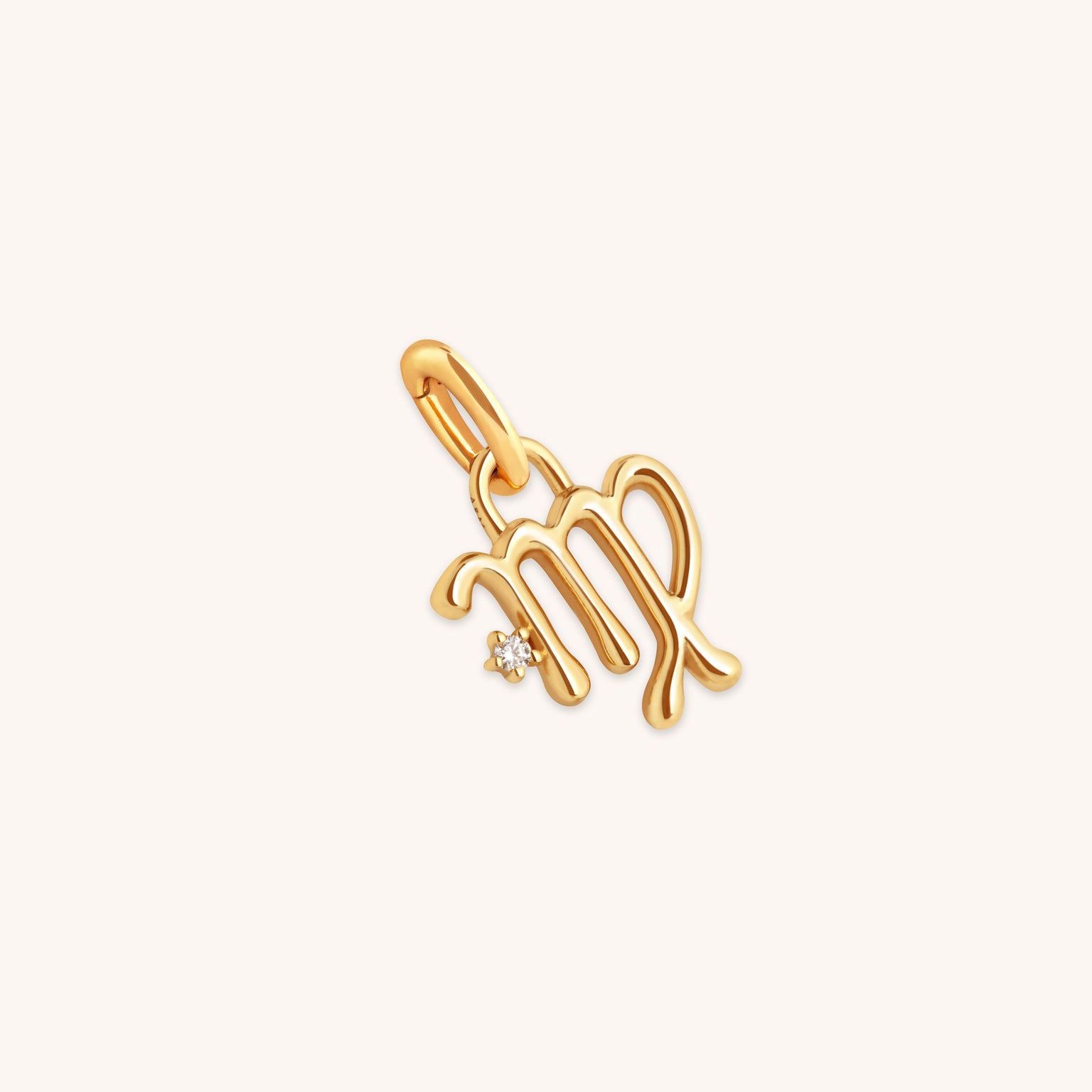 Virgo Zodiac Clip Charm in Gold