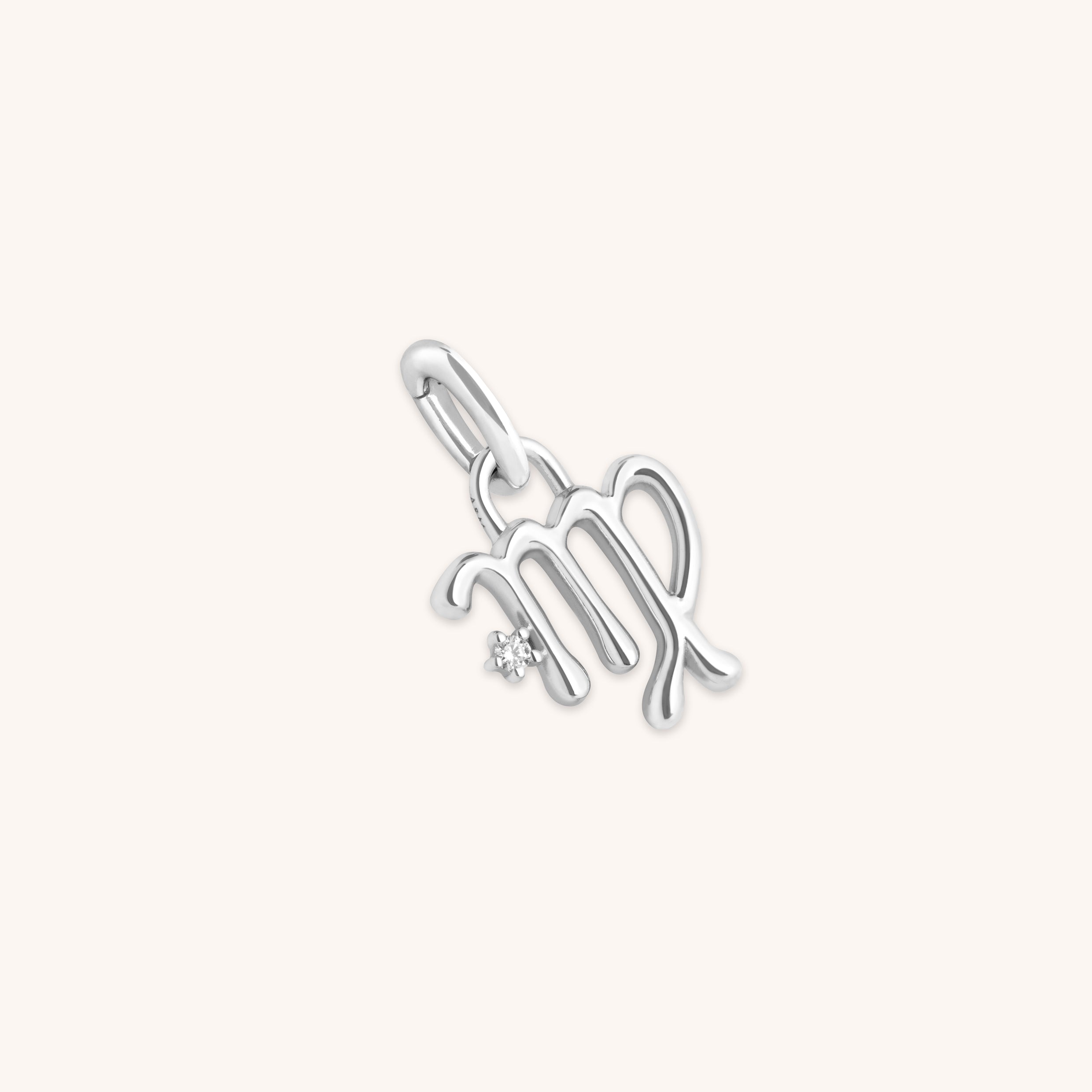 Virgo Zodiac Clip Charm in Silver