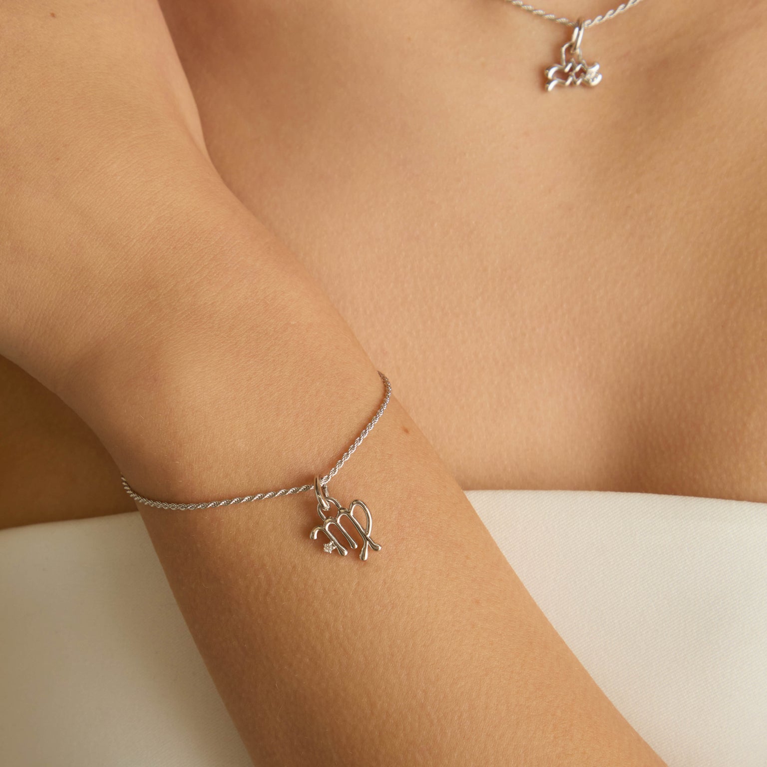 Virgo Zodiac Clip Charm in Silver