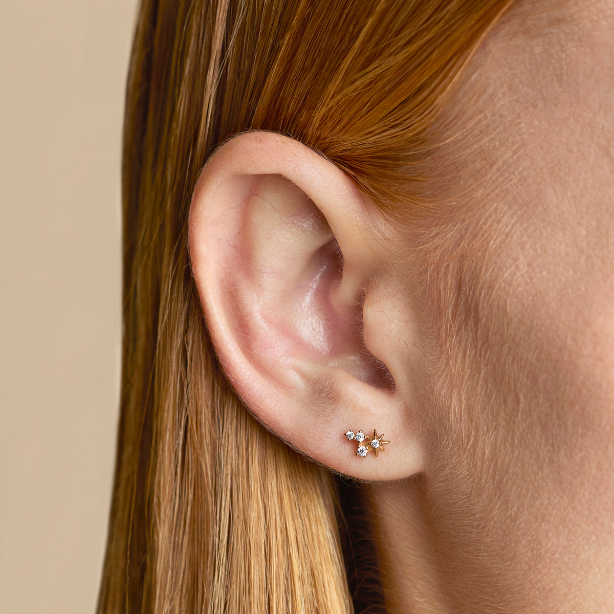 Twilight Star Studs Cracker in Gold