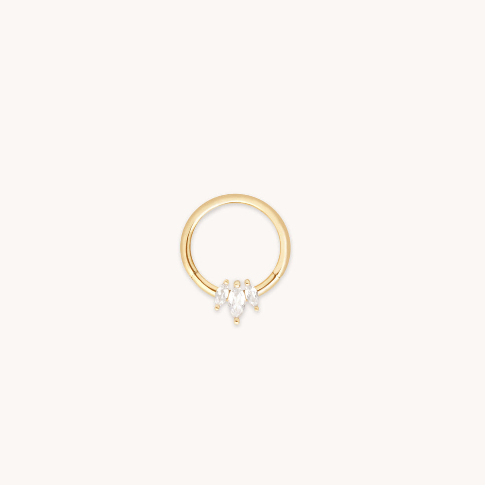 Marquise Cluster Daith Ring
