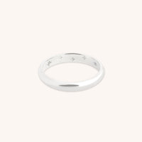Hidden Cosmic Milestone Ring in Solid White Gold-Astrid & Miyu