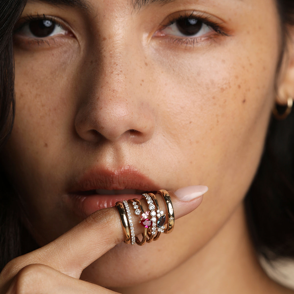 Diamond Eternity Milestone Ring in Solid Gold-Astrid & Miyu