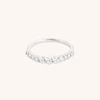 Diamond Eternity Milestone Ring in Solid White Gold-Astrid & Miyu