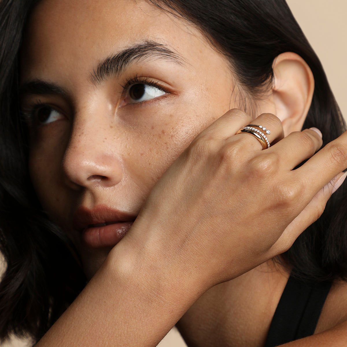 Illusion Diamond Milestone Ring in Solid Gold-Astrid & Miyu