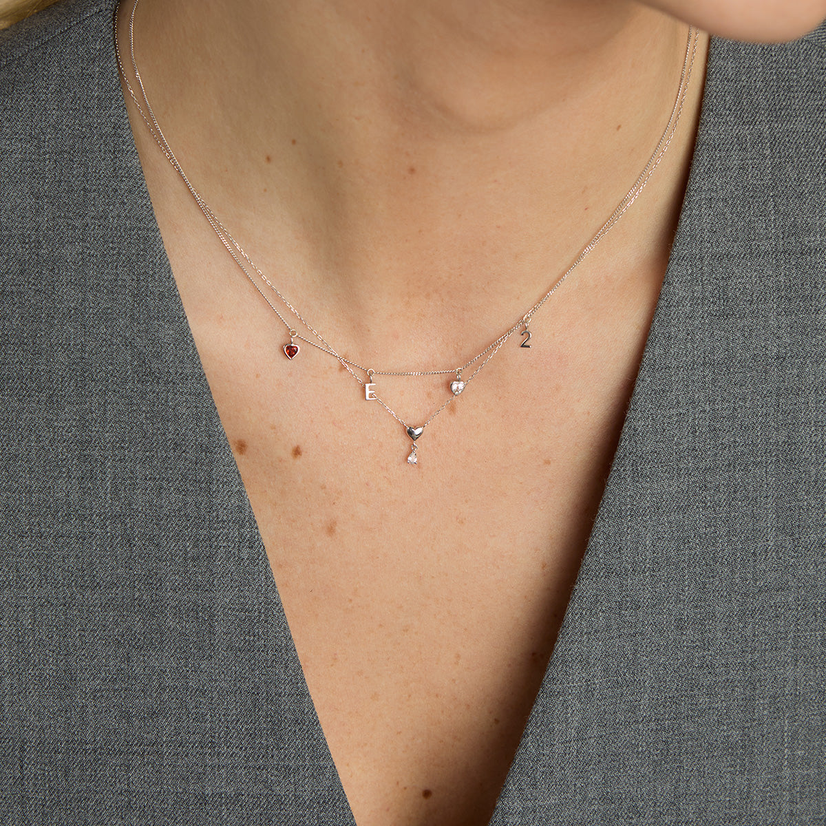 Heart White Topaz Charm 9k White Gold