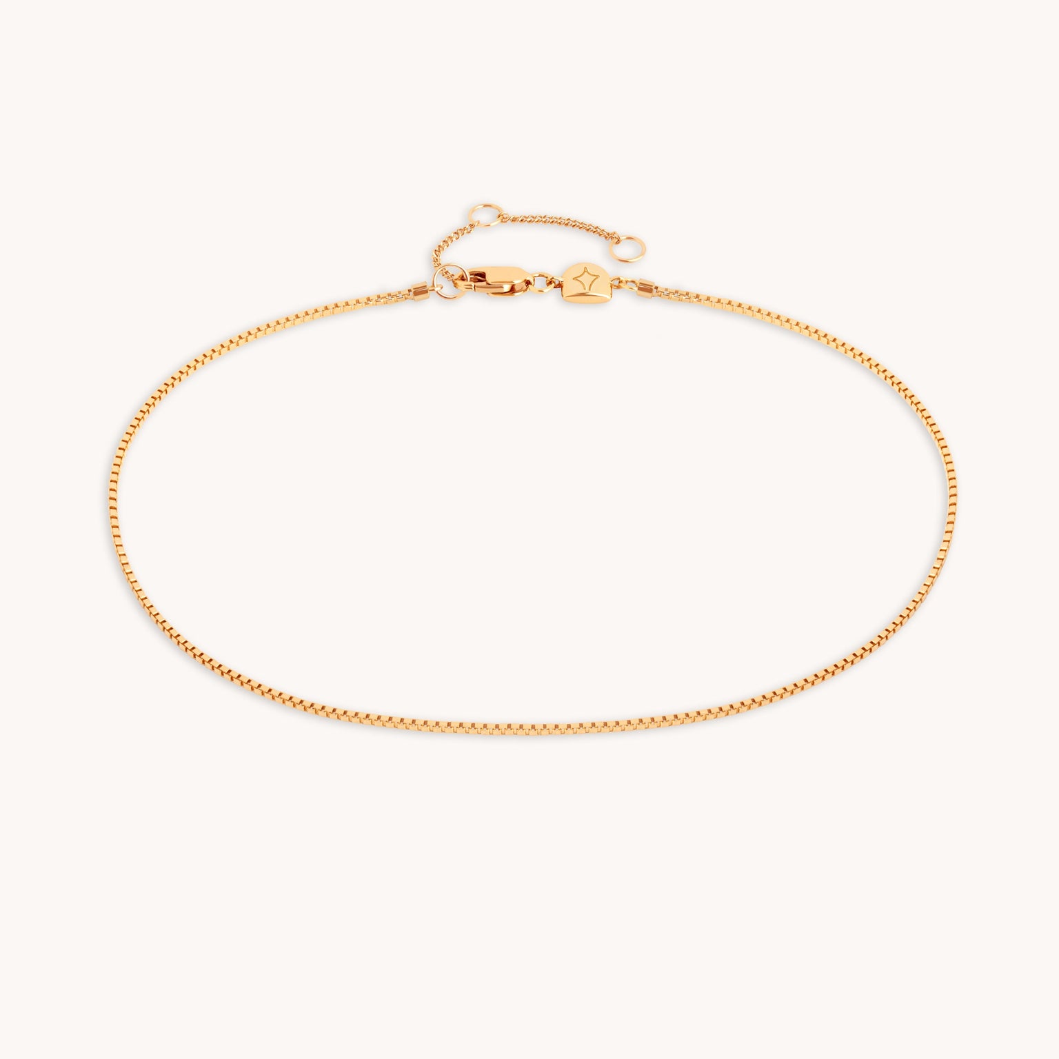 Essential Box Chain Anklet in Gold