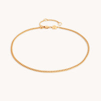 Essential Curb Chain Anklet in Gold