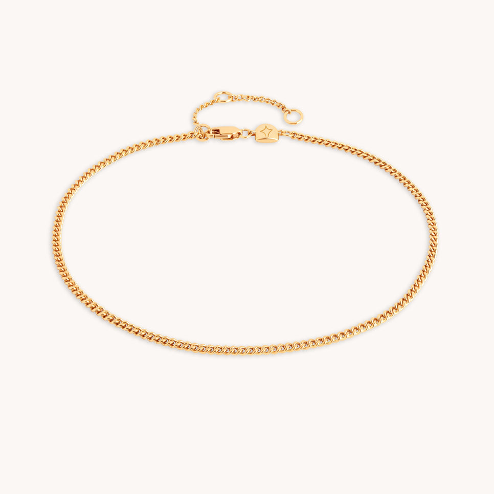 Essential Curb Chain Anklet in Gold