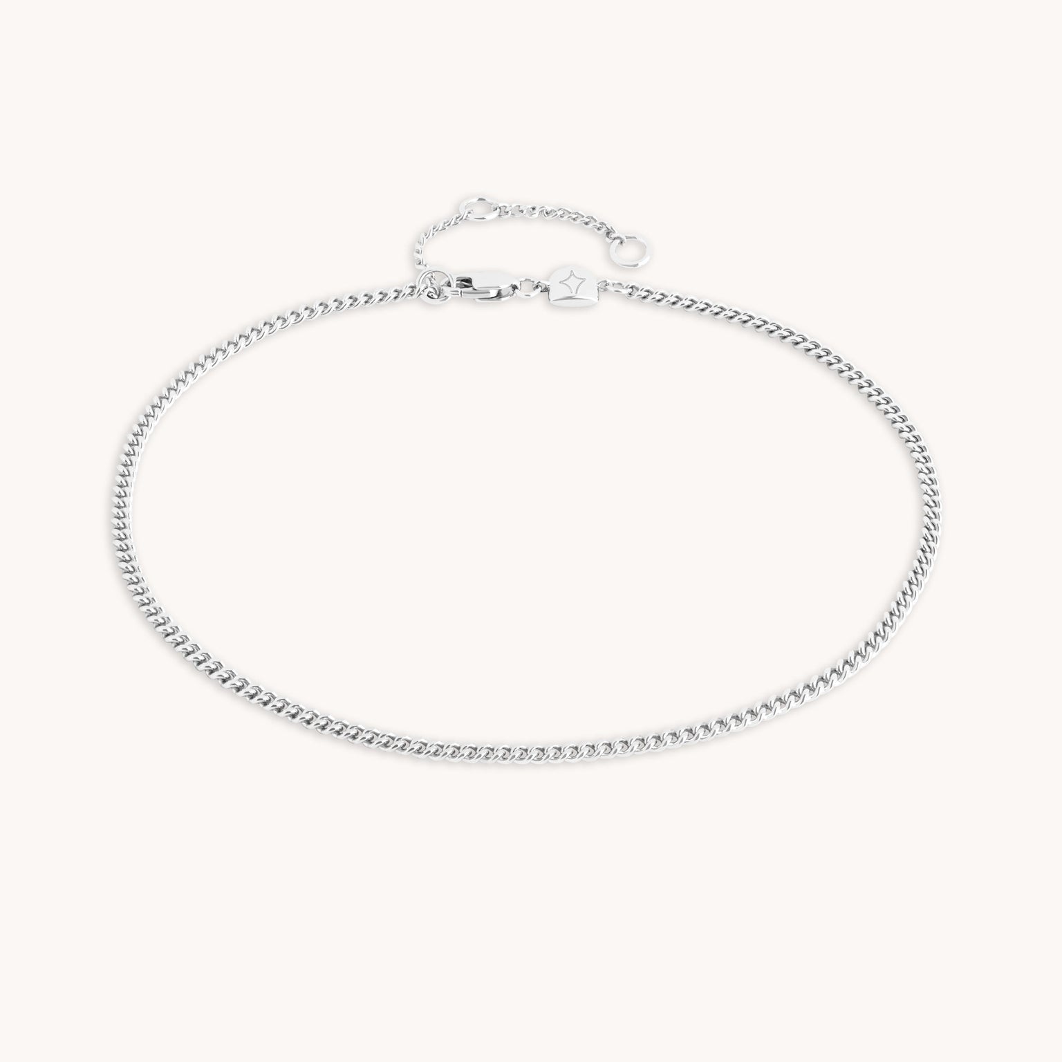 Essential Curb Chain Anklet in Silver