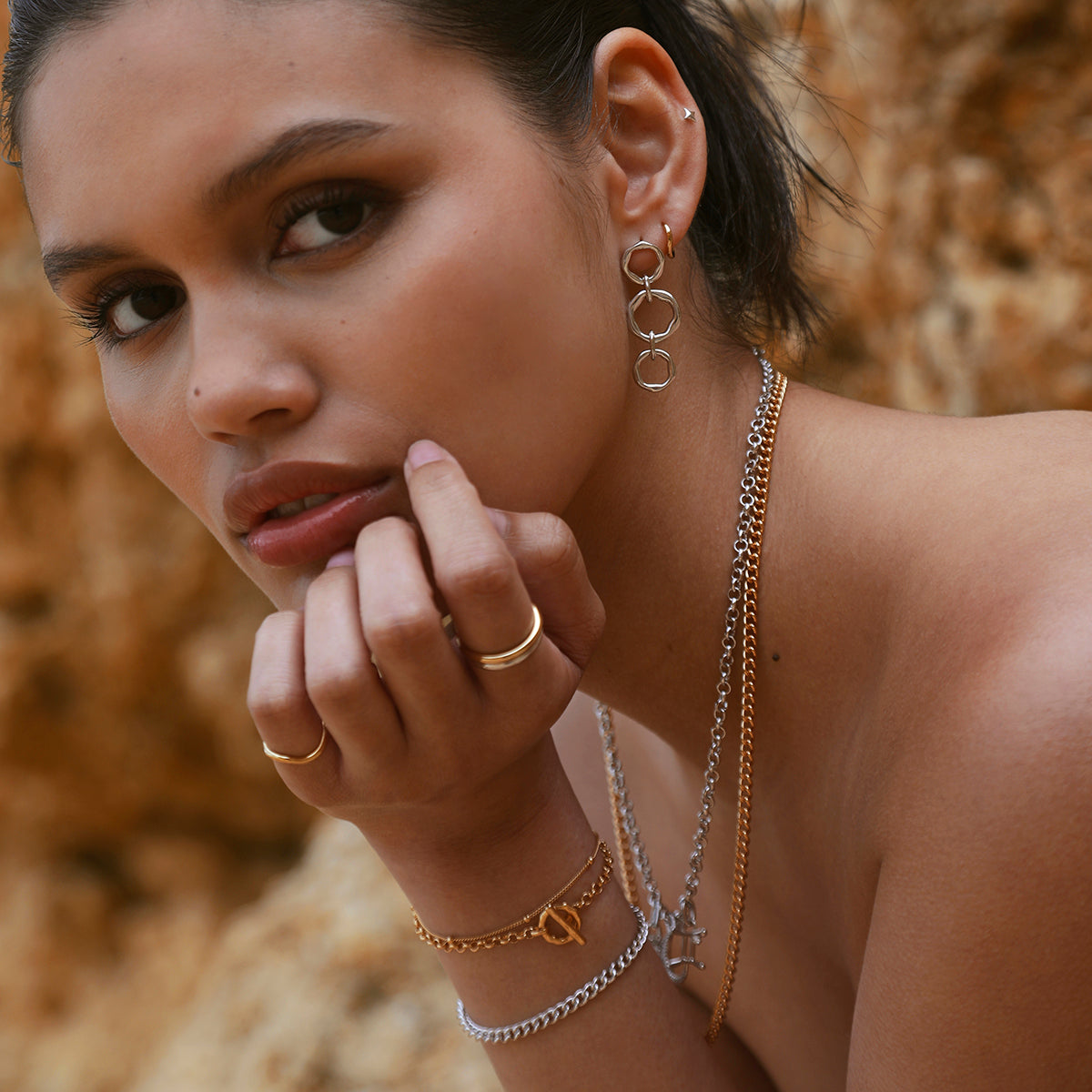 Bold Essential Curb Chain Bracelet in Silver