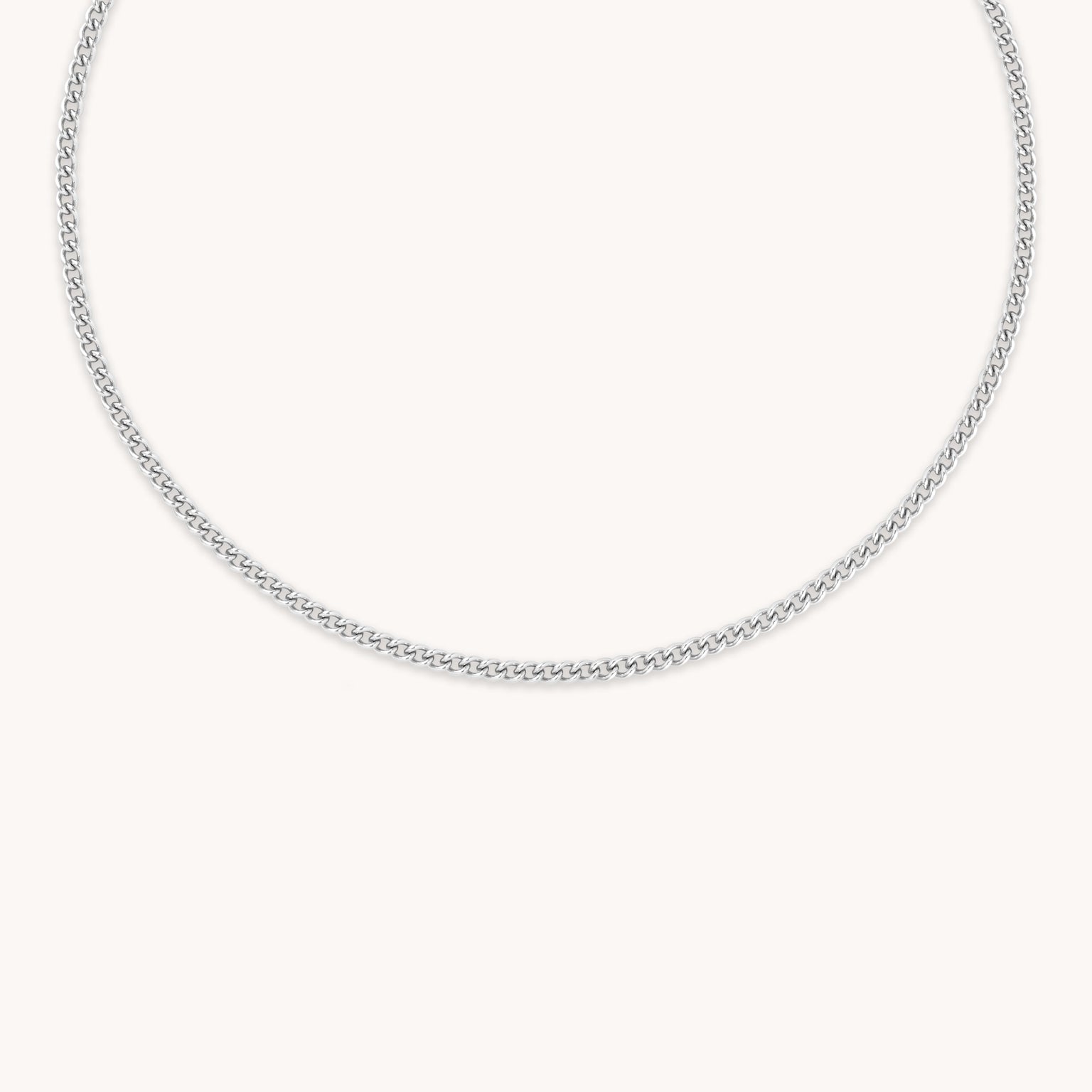 Bold Essential Curb Chain Necklace in Silver