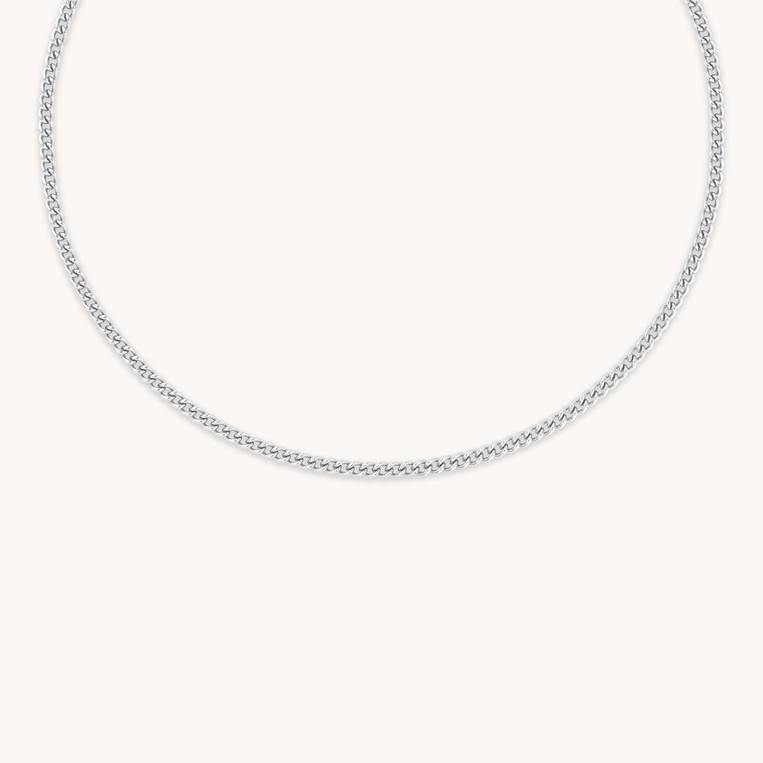 Bold Essential Curb Chain Necklace in Silver