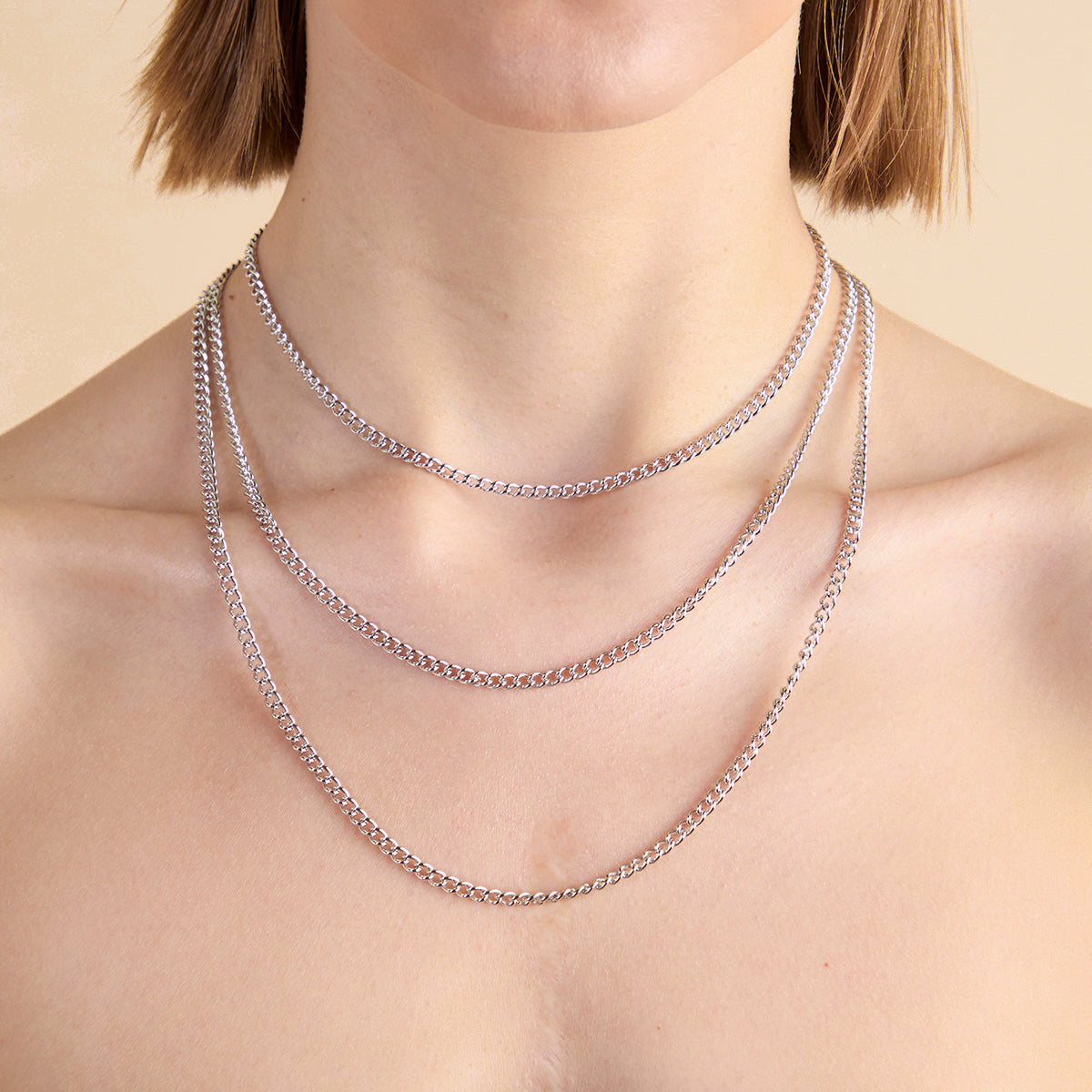 Bold Essential Curb Chain Necklace in Silver