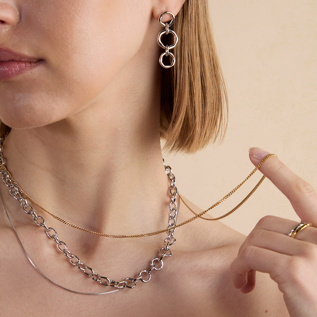 Essential Box Chain Necklace in Silver