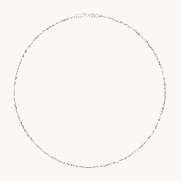 Essential Curb Chain Necklace in Silver