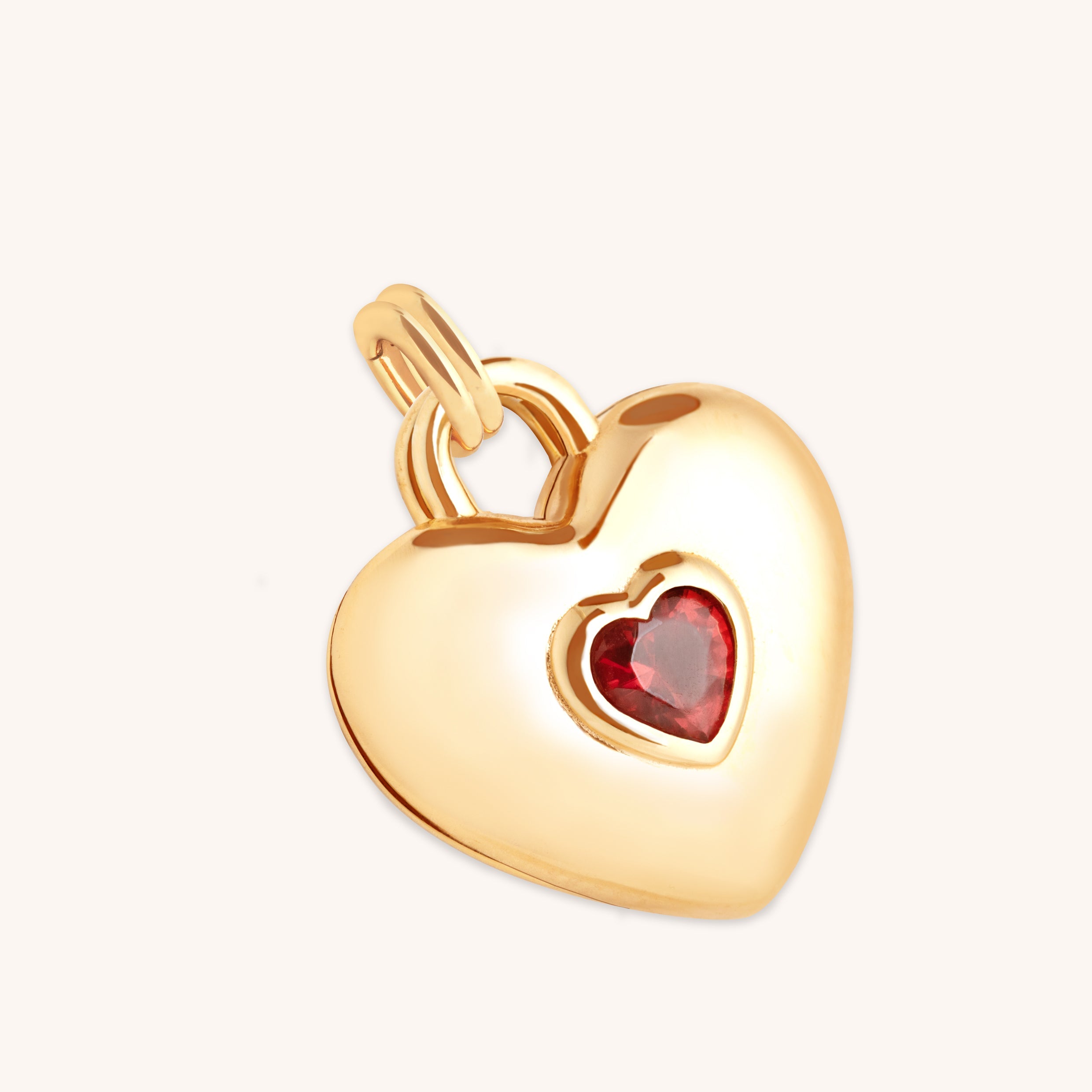 Duo Heart Clip Charm in Gold