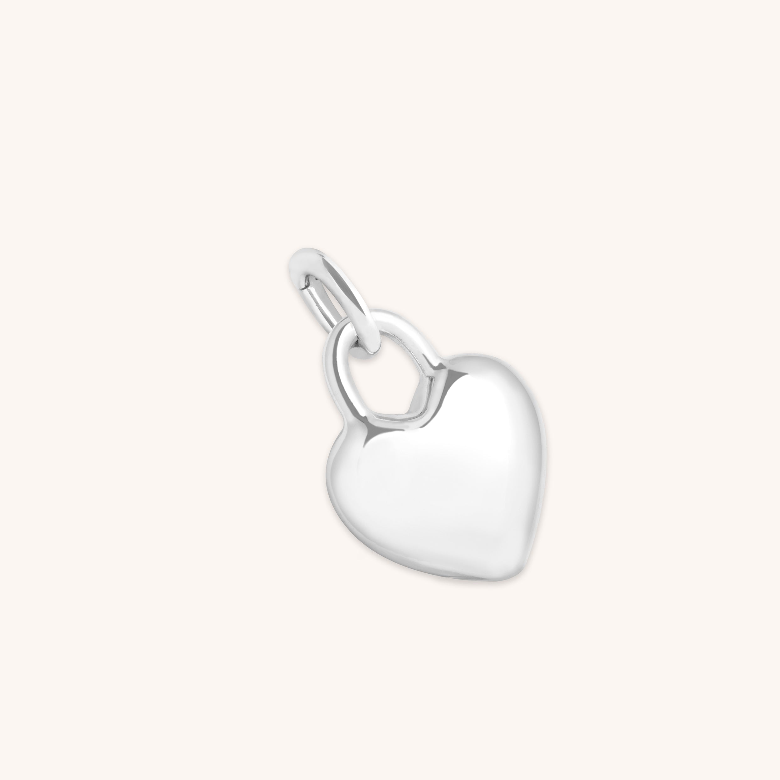 Love Heart Clip Charm in Silver