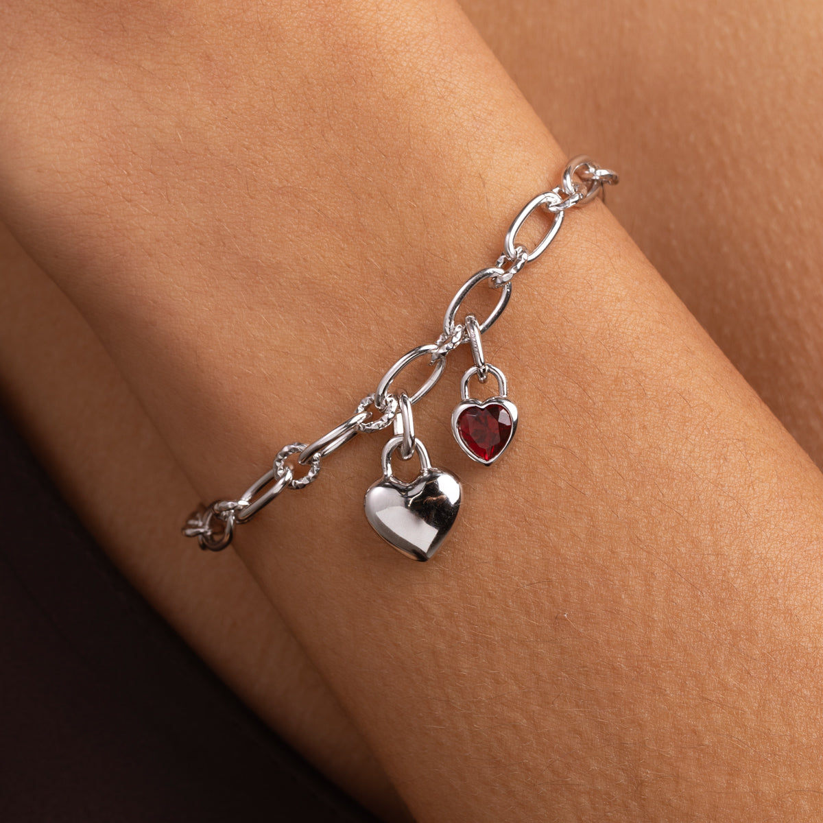 Love Heart Clip Charm in Silver