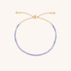Tanzanite December Beaded Bracelet in Solid Gold