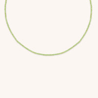 Peridot August Beaded Necklace in Solid Gold