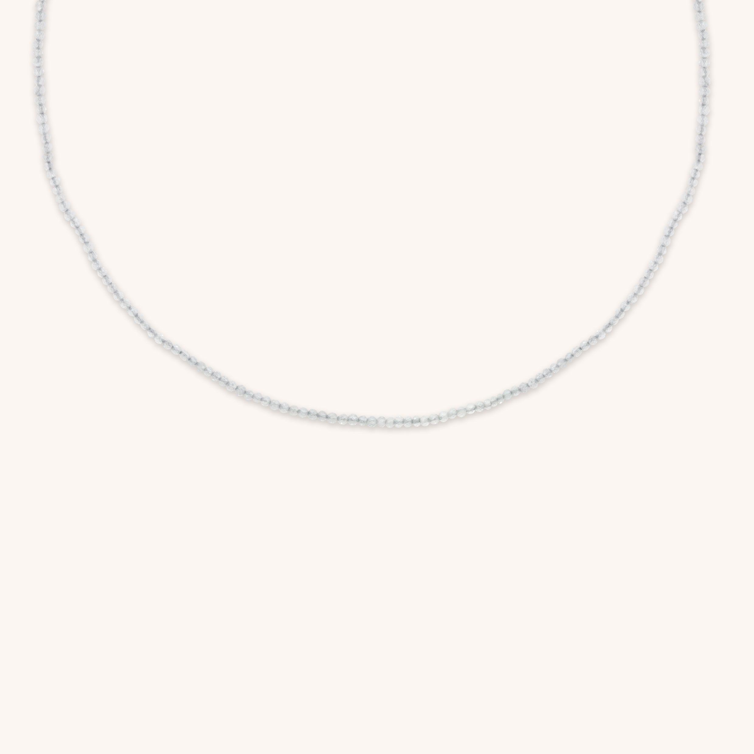 Topaz April Beaded Necklace in Solid Gold