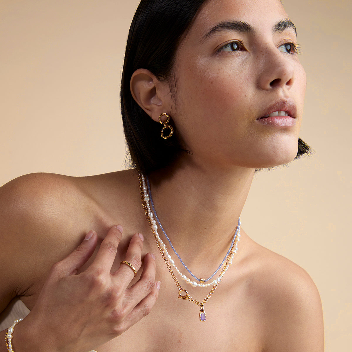 Kawa Stone December Clip Charm in Gold-Astrid & Miyu