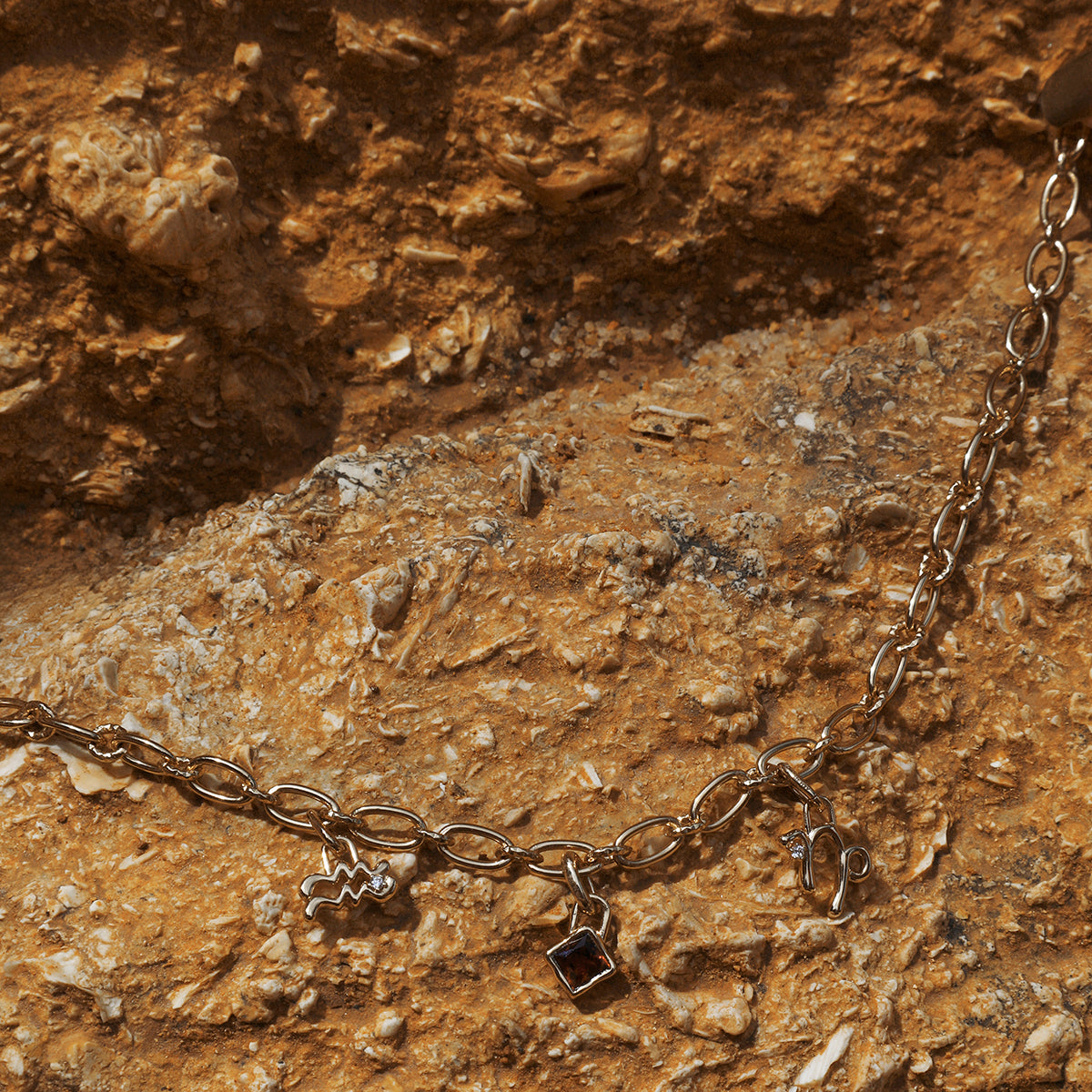 Garnet January Clip Charm in Gold-Astrid & Miyu