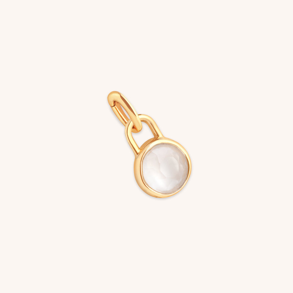 Moonstone June Clip Charm in Gold-Astrid & Miyu
