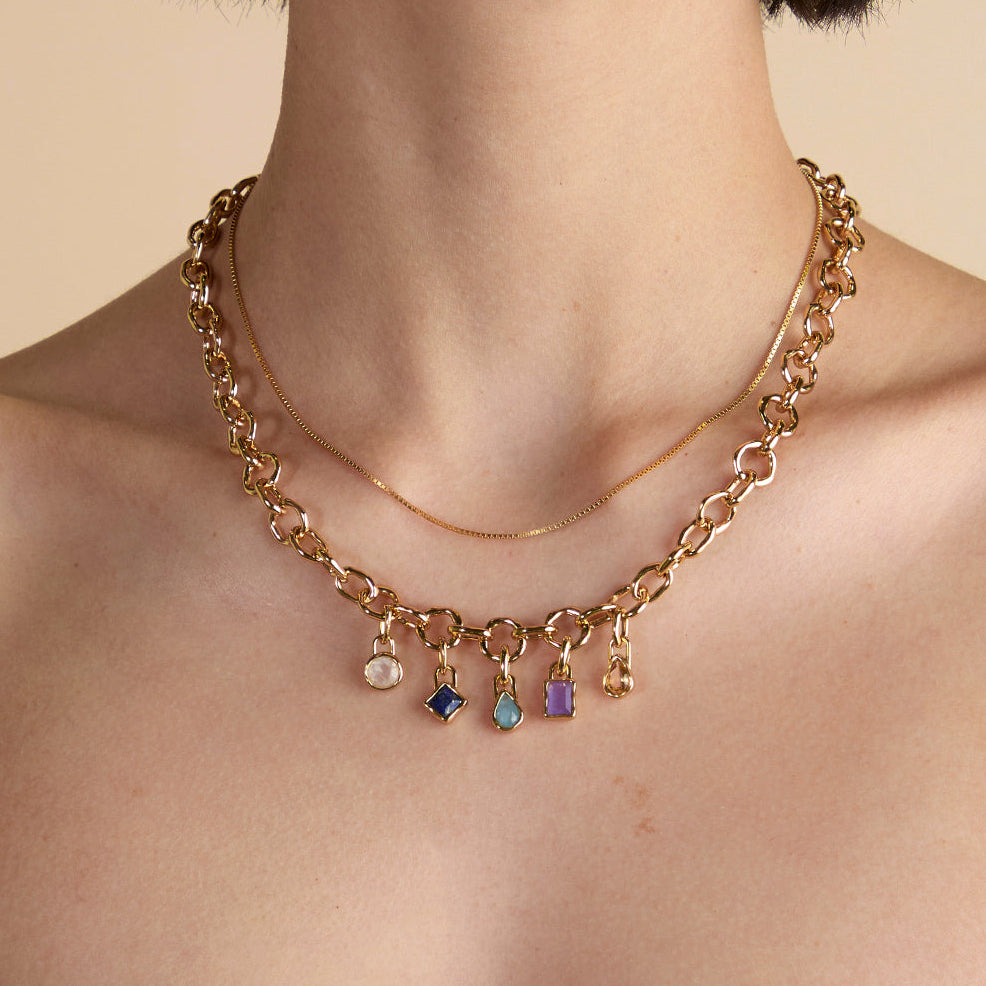 Moonstone June Clip Charm in Gold-Astrid & Miyu