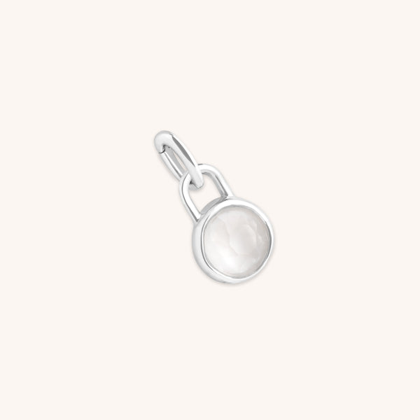Moonstone June Clip Charm in Silver-Astrid & Miyu