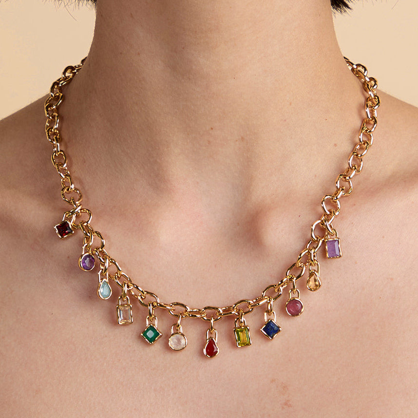 Tourmaline October Clip Charm in Gold-Astrid & Miyu