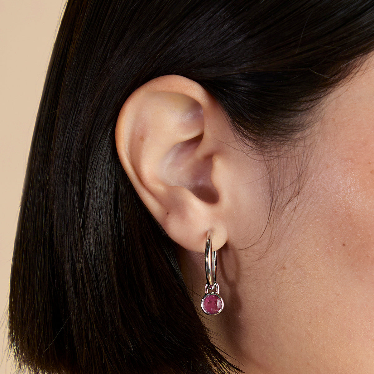 Tourmaline October Clip Charm in Silver-Astrid & Miyu