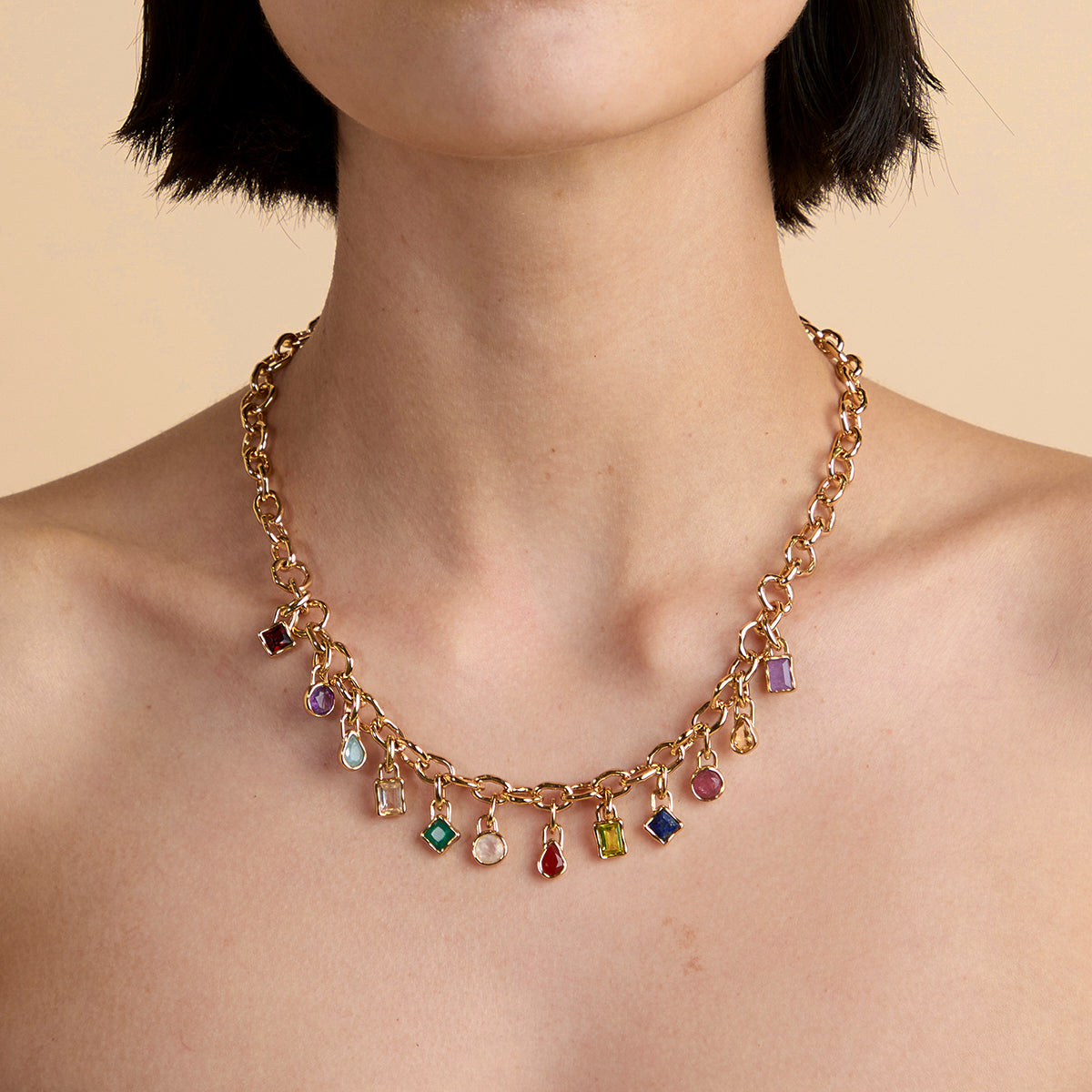 Lapis September Clip Charm in Gold-Astrid & Miyu