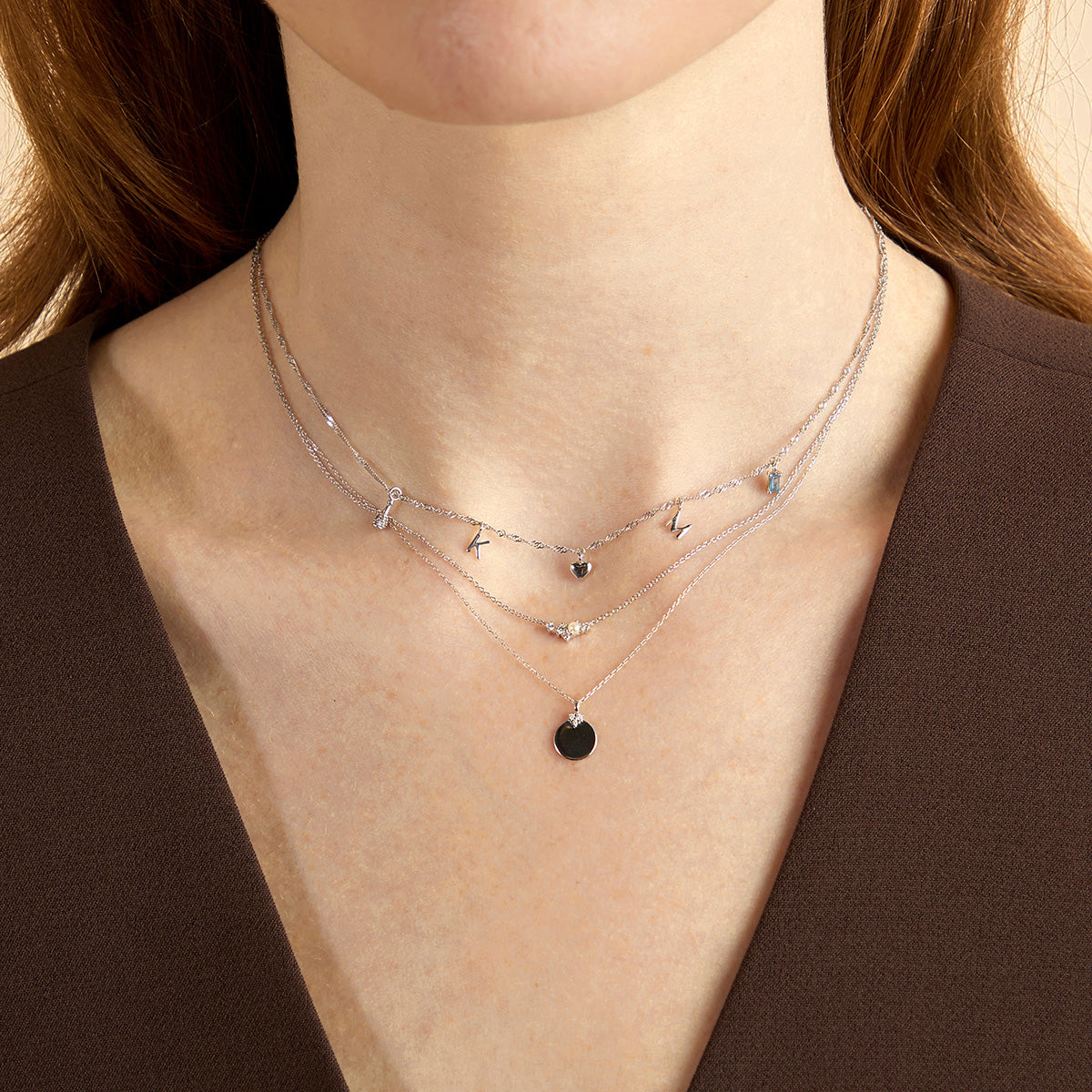Lab Diamond Engravable Pendant Necklace-Astrid & Miyu