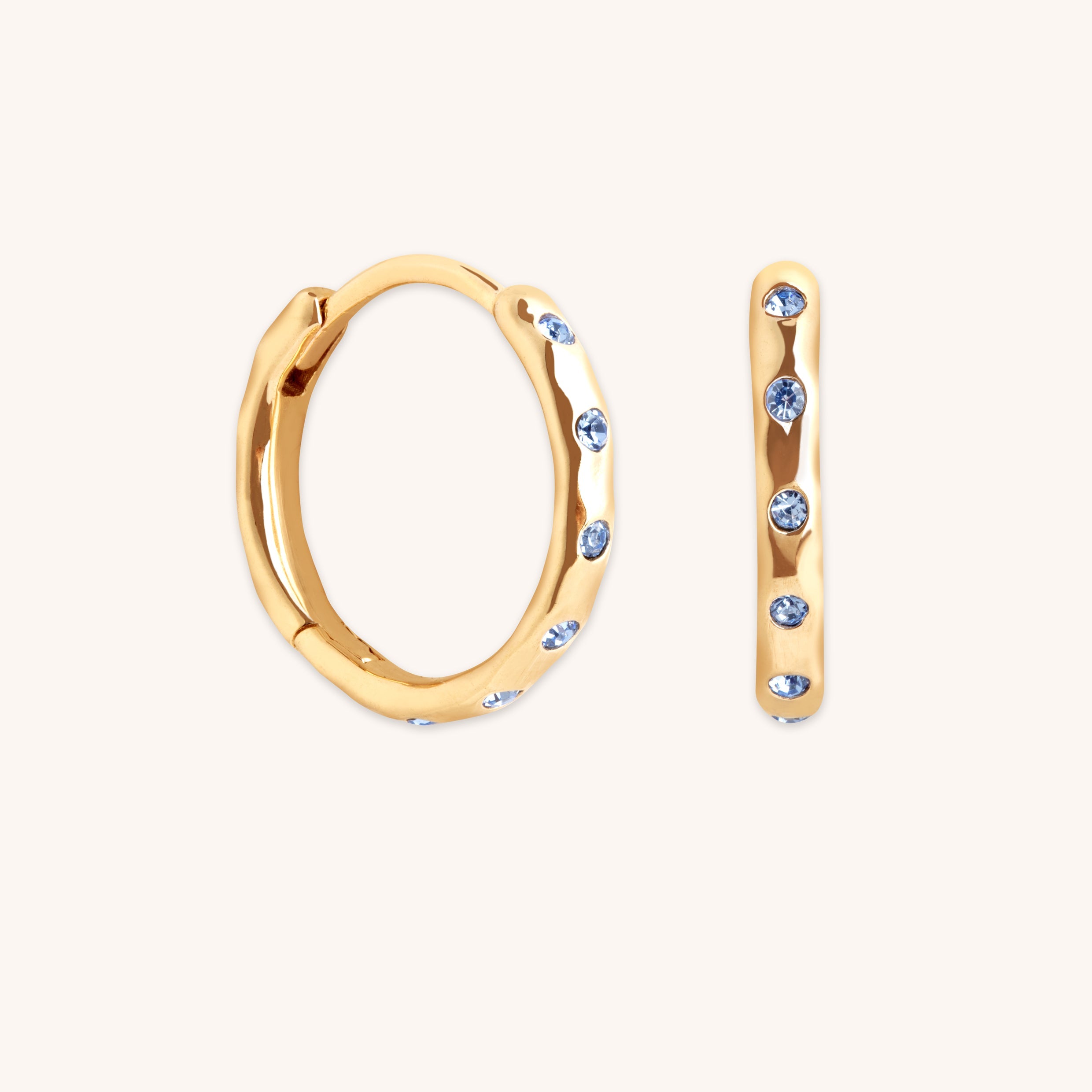 Molten Texture Opal Hoops-Astrid & Miyu