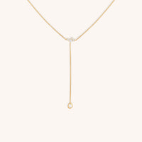 Pear Bezel Cluster Lariat-Astrid & Miyu