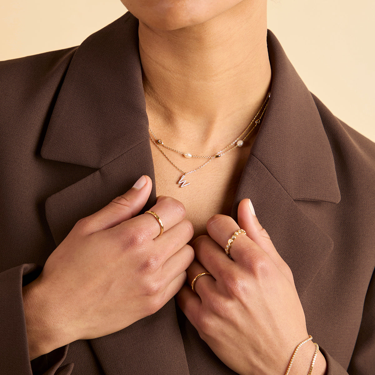 Pear Bezel Band Ring-Astrid & Miyu