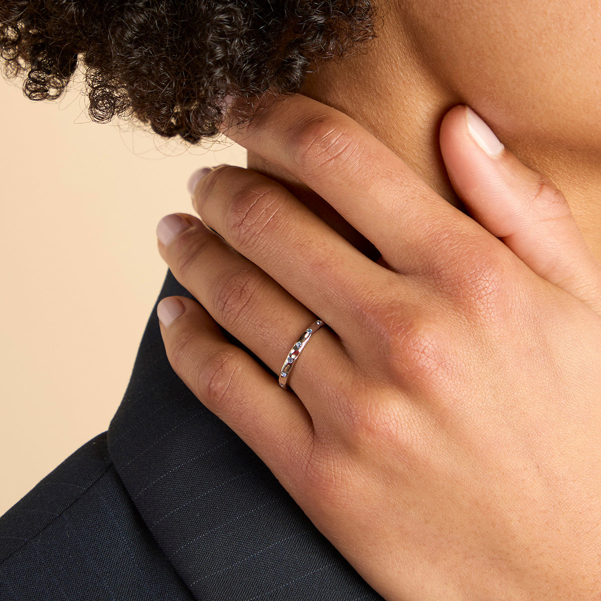 Molten Texture Opal Band Ring-Astrid & Miyu