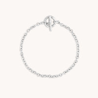 T-Bar Chain Bracelet in Silver