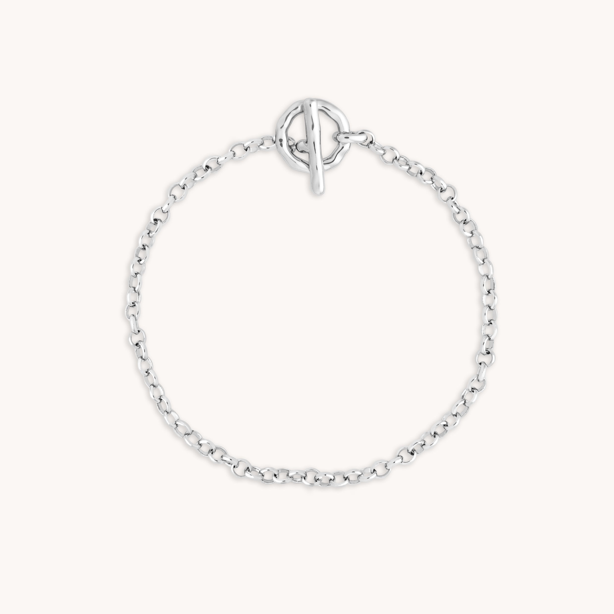 T-Bar Chain Bracelet in Silver