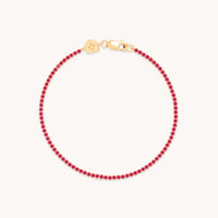 Pink Tennis Chain Bracelet in Gold