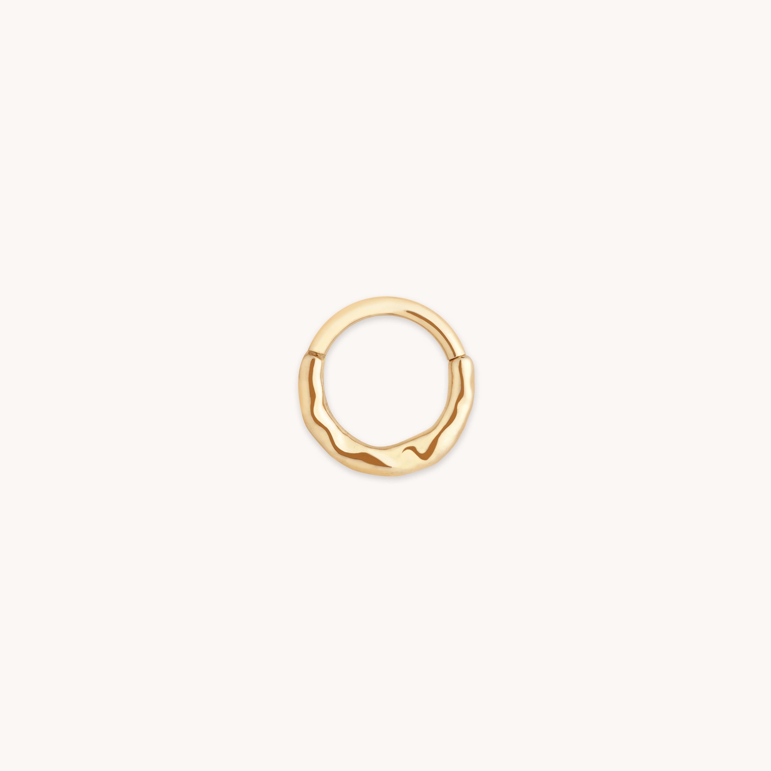 Molten Daith Ring in Solid Gold