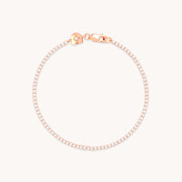 Tennis Chain Bracelet in Rose Gold