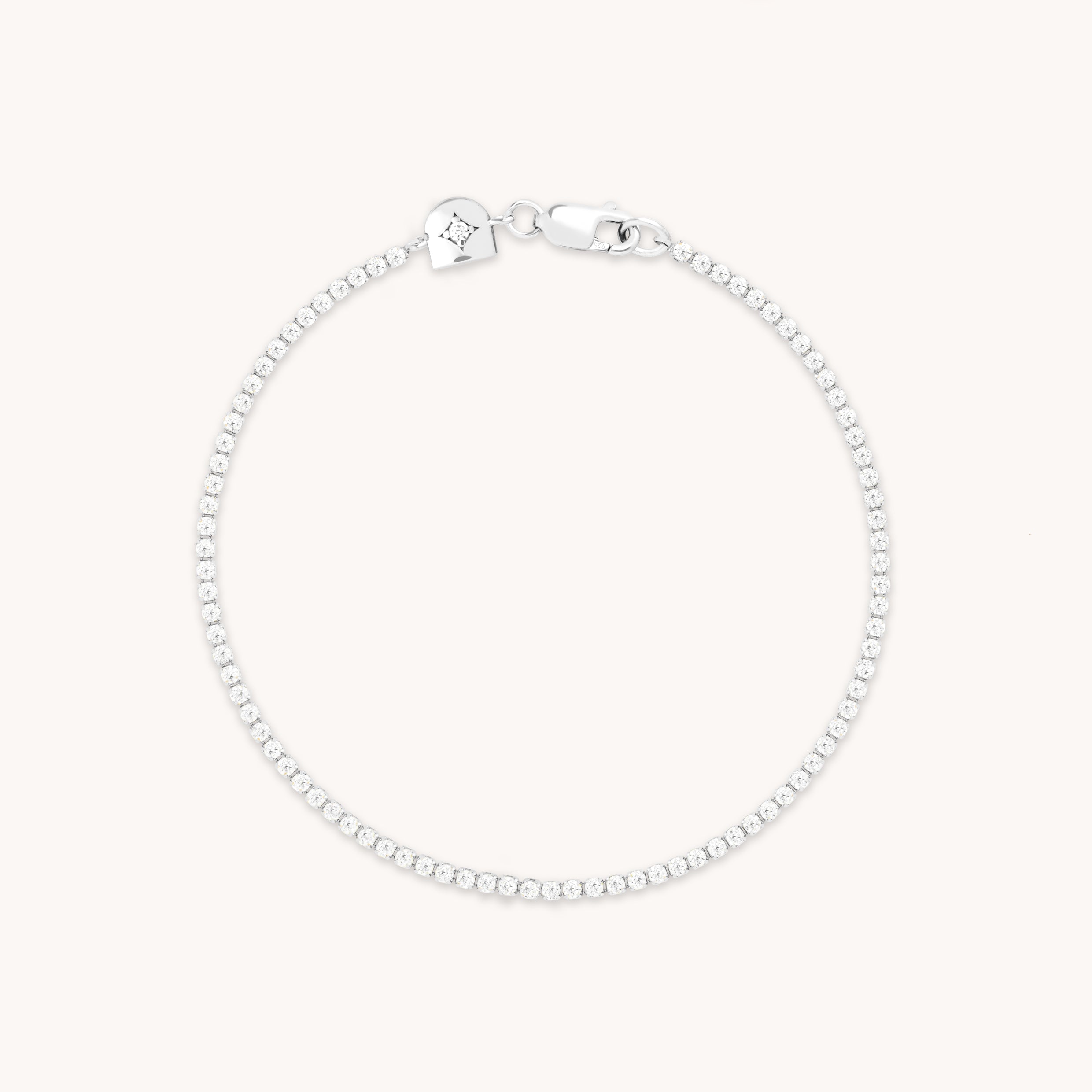 Tennis Chain Bracelet in Silver