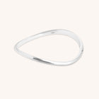 Wave Bangle in Silver