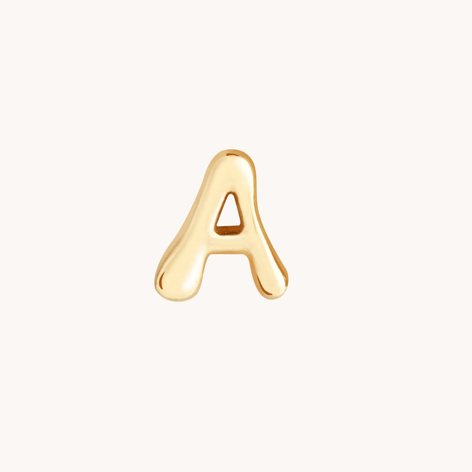 A Initial Click Charm in Solid Gold-Astrid & Miyu