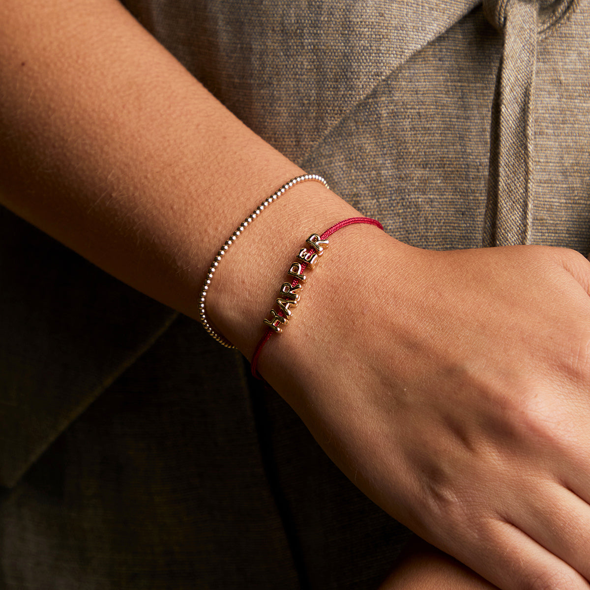 H Initial Click Charm in Solid Gold-Astrid & Miyu