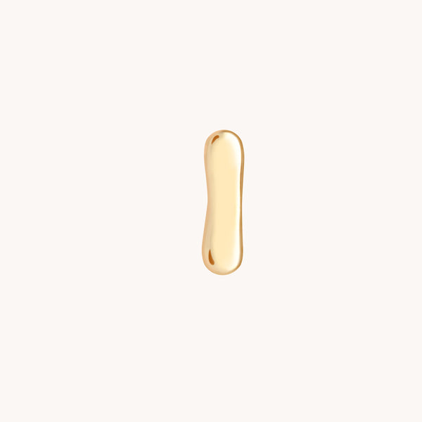 I Initial Click Charm in Solid Gold